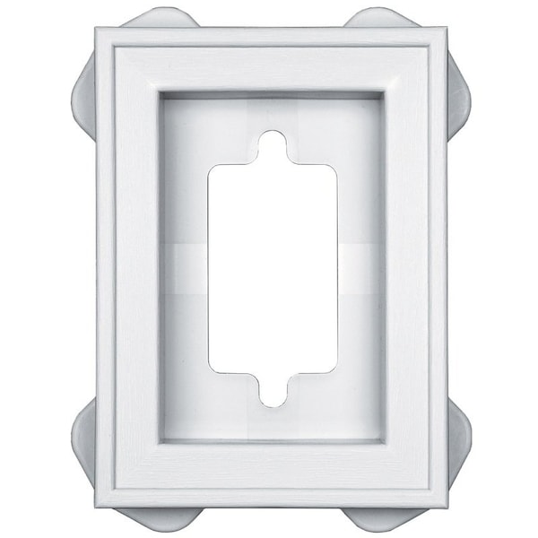 Builders Edge BUILDERS EDGE 130030002001 Mounting Block, 4-1/2 in W, White - 130030002001
