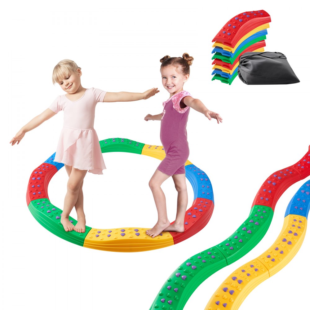 VEVOR Kids Balance Beam Stepping Stones Gymnastics Children Balance Board 8 PCS - ETPHMSJ8BSJ886XKSV0