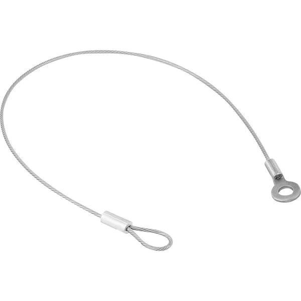 Kipp Tether Cable Form:A With Eye And Crimp Termin L=500, Stainless Steel, Comp:Aluminum - K0367.0500