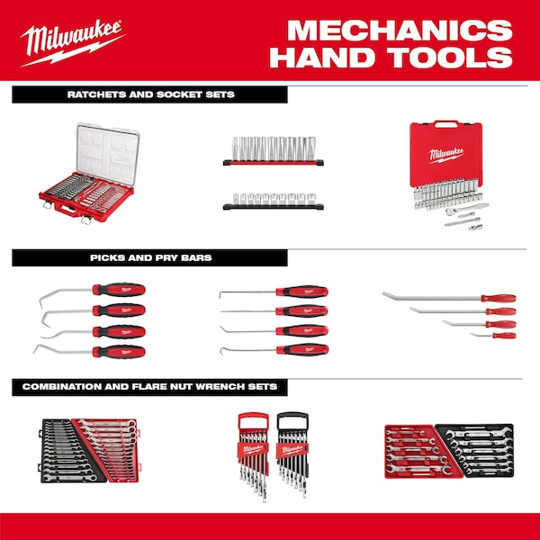 Llave de combinación de cabeza flexible Milwaukee Tool de 5/8 de pulgada SAE - 45-96-9816