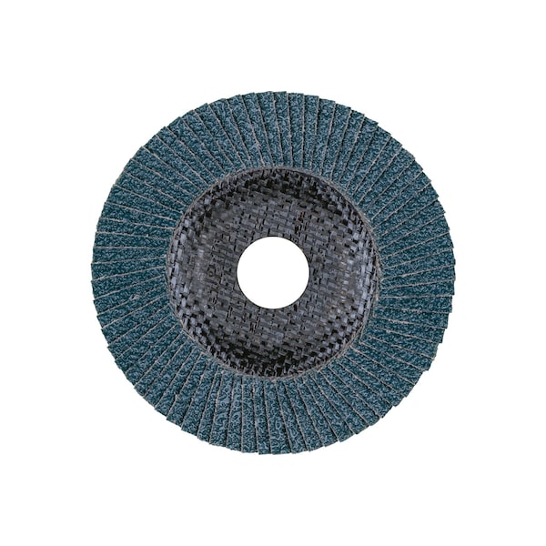 Disco de láminas POLIFAN® 4-1/2" x 7/8" A.H. Z PSF EXTRA STEELOX, de Zirconia, 80 Granos, Plano - 60461