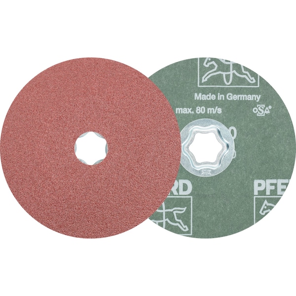 Disco de fibra Pferd COMBICLICK®, 5" Dia. - Óxido de Aluminio A, 60 Grano - 40102