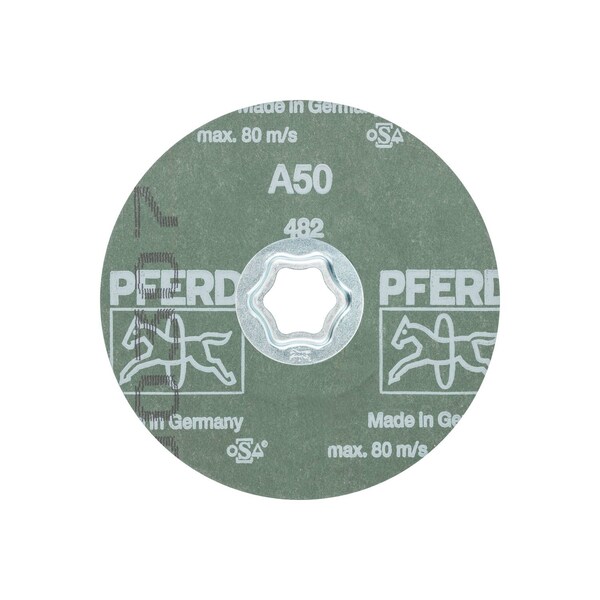 Disco de fibra Pferd Combiclick, 5", Al/Oxd, 50 Grit - 40101