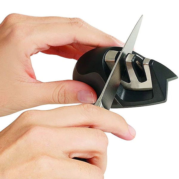 1947Kitchen Ultra Sharp Knife Sharpener and Stainless Steel Vegetable And Meat Slicer Holder, 2PK - BUN-2-CHAKS-CHAMV-746