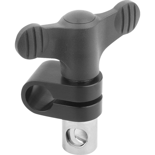 Kipp Clamping Joint Size:6, D=20 Steel, Comp:Aluminum D1=20 - K0136.2020