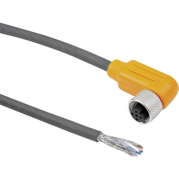 Kipp Connector, Connection Shielded, Form:B Socket Angled, D1=14, 5, P=2000, N=5X0, 34 Mm², L1=38, 25, Tpu,  - K1482.1225X2000