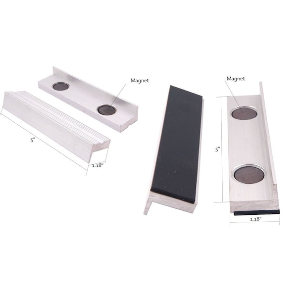Hhip 4 Pieces in Aluminum & Rubber Soft Vise Jaws With Magnets - 9999-0029