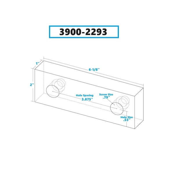 Hhip 6-1/8 in. L X 2 in. H X 1 in. Aluminum Soft Vise Jaw Set - 3900-2293