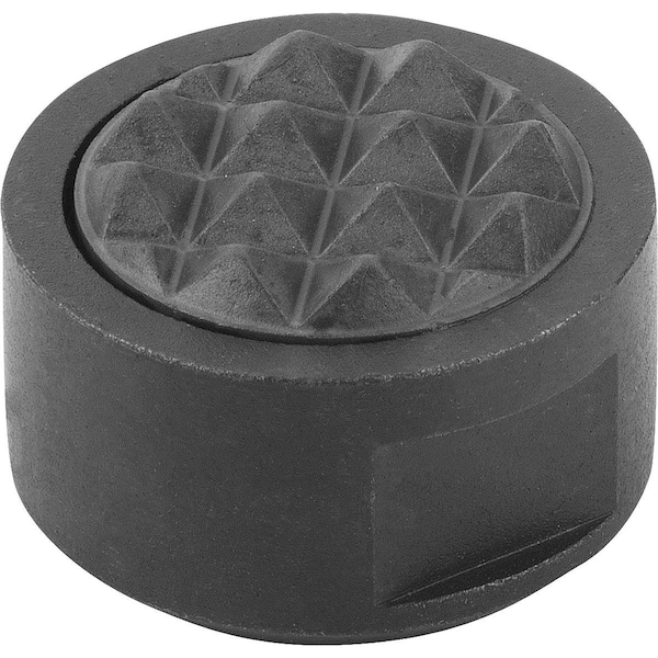 Kipp Grippers And Inserts Round D2=12, L3=10, Form:M Serrated, Tool Steel Carbide Serration Black O - K0385.12107