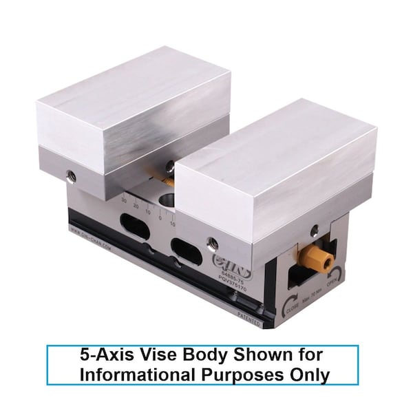 Hhip Aluminum Soft Jaws & Seats For 5-Axis Self-Center Vise - 2.95in Jaws - 3900-2241