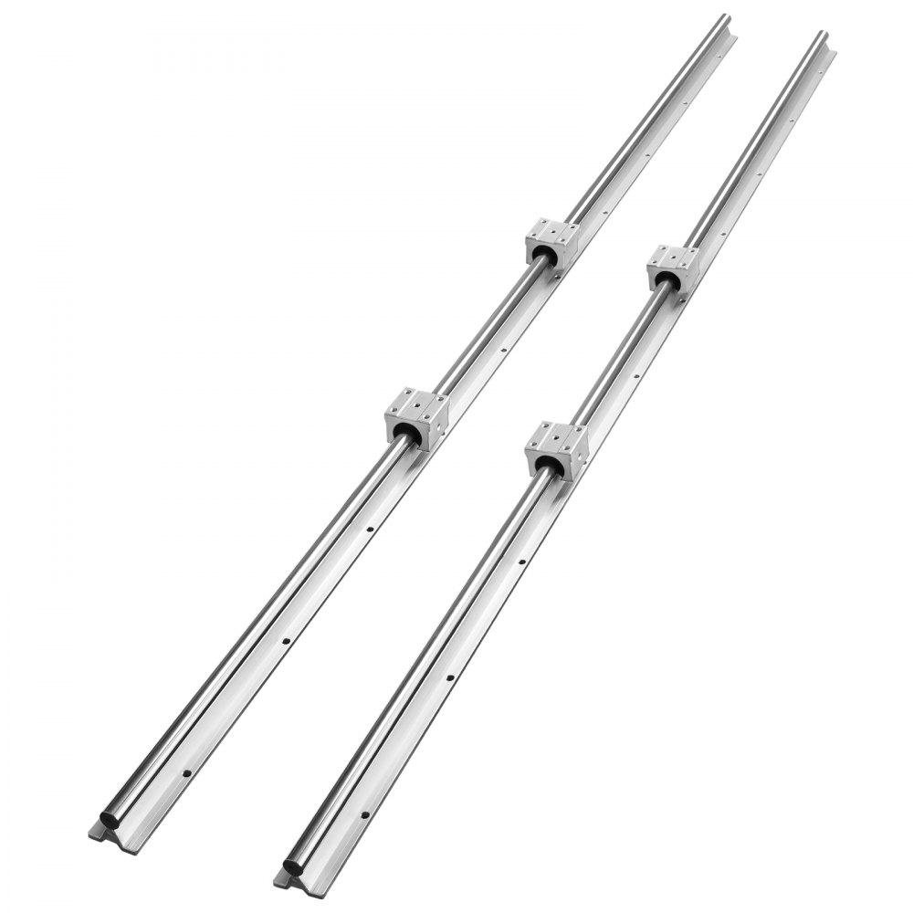 VEVOR Linear Guide Rail Set, SBR16 1500mm, 2 PCS 59 in/1500 mm SBR16 Guide Rails and 4 PCS SBR16UU Slide Blocks, Linear Rails and Bearings Kit for Automated Machines DIY Project CNC Router Machines - ZXDGSBR16MM157ZT7V0