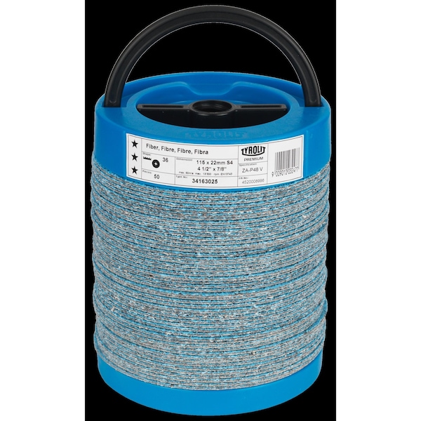 Disco de fibra de resina recubierta de circonio de alto rendimiento de 7 pulgadas x 7/8 pulgadas, grano 36 - 34163014