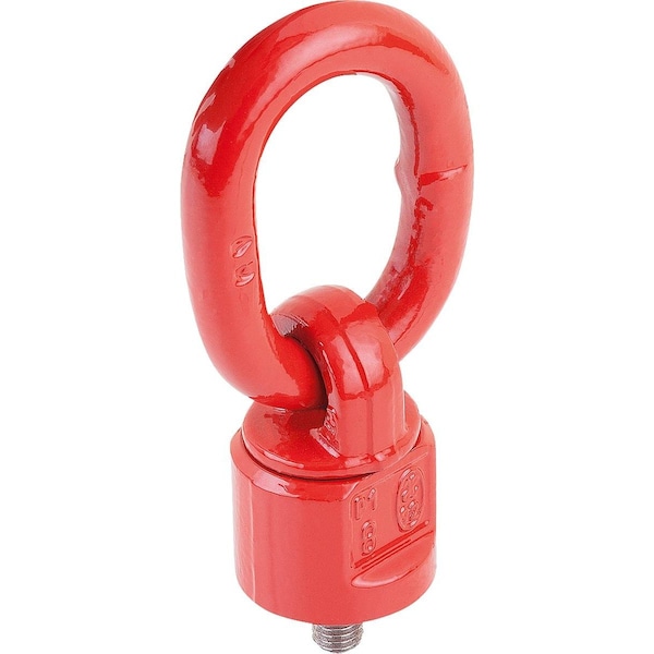 Kipp Swivel Ring Swivels And Rotates D=M30 Steel, Red, Grade 8 - K0770.3035