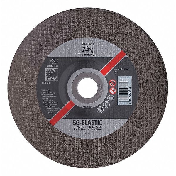 Rueda de centro deprimido Pferd, 1/8" de grosor, óxido de aluminio - 63112