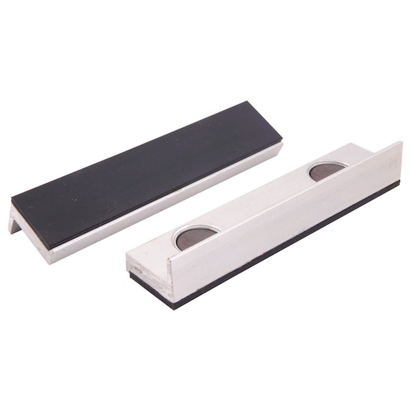H & H Industrial Products 5 X 1-1/8" Aluminum Soft Rubber-Face Vise Jaws With Magnet - 3900-2275