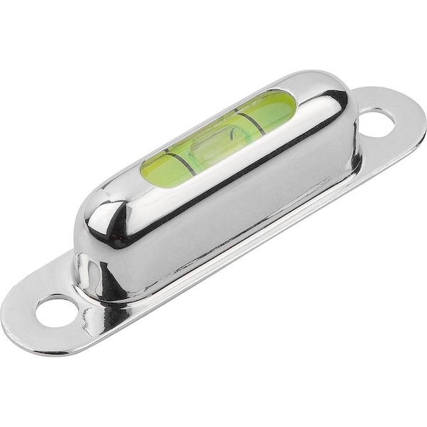 Kipp Spirit Level, Form:A, Sensitivity 50', L=57, B=12, 3, H=13, Brass Nickel-Plated, Comp:Glass - K1158.1571350