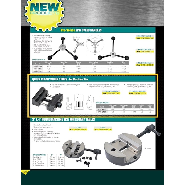 Hhip Quick Clamp Vise Work Stop - Fits 1/2-7/8 in. Jaws - 3906-2132