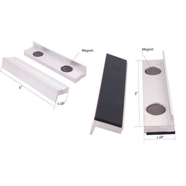 Hhip 4 Pieces 5in Aluminum & Rubber Soft Vise Jaws With Magnets - 9999-0028