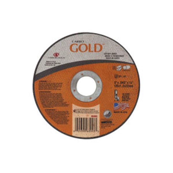 Carborundum 5 x 0.45 x 0.87 pulgadas. Abrasivos de óxido de aluminio reforzado Gold Cut - 481-05539563953