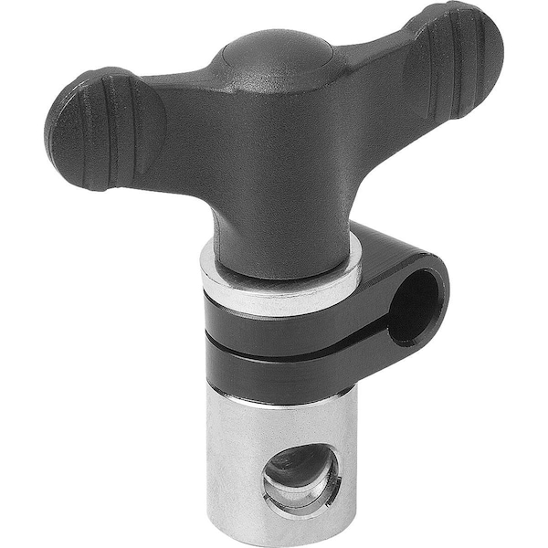 Kipp Clamping Joint Size:2, D=8 Steel, Comp:Aluminum D1=8 - K0136.0808