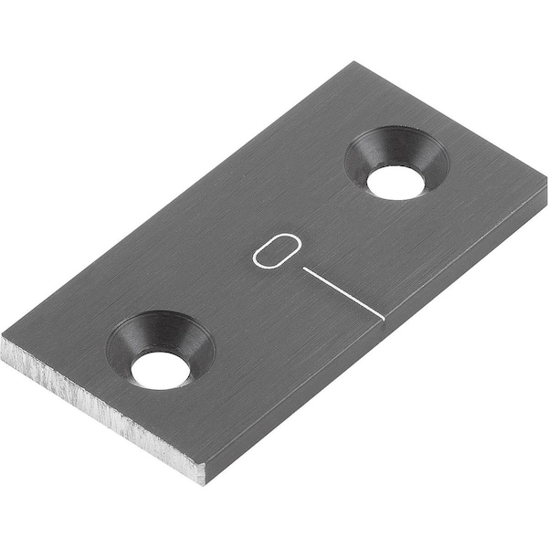 Kipp Zero Mark Holes, Vertical L=30 15X2, Aluminum Black Anodized - K0757.11