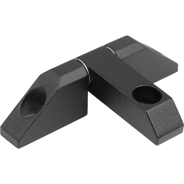 Kipp Square Hinge Long Version W. Countersink D=M06, Zinc Black Powder-Coated, B=85, A=51, A1=12, A2=36 - K1144.20630061