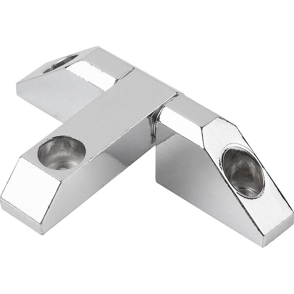 Kipp Square Hinge Long Version W. Countersink D=M06, Zinc High-Gloss Chromed, B=85, A=51, A1=12, A2=36 - K1144.10630061