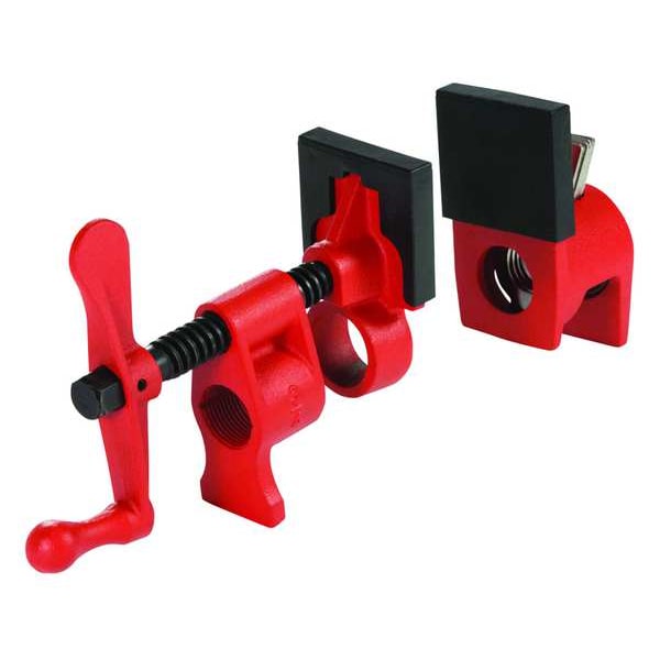 Bessey Pipe Clamp, Width 4 1/2 in, Throat Depth 1 3/4 in, Cast Iron Handle - PC34-2