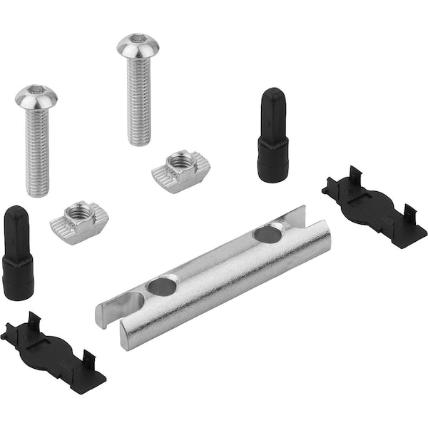 Kipp Pin Connector Type B, Nb=10, L=80, Steel Electro Zinc-Plated, Comp:Polyamide Comp:Black - K1038.1080