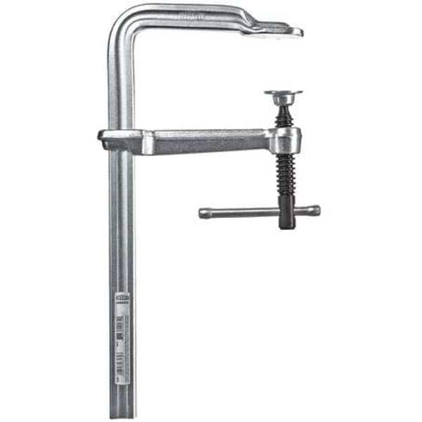 Bessey 6 in Bar Clamp, Tempered Drop-Forged Steel Handle and 3 1/8 in Throat Depth - GS16K