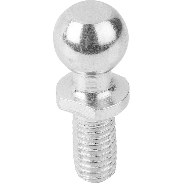 Kipp Ball End Pin DIN71803 For Angle Joint, D1=8, Form:C With Threaded Pin M05, Sw=7, Steel Galvanized - K0713.0805