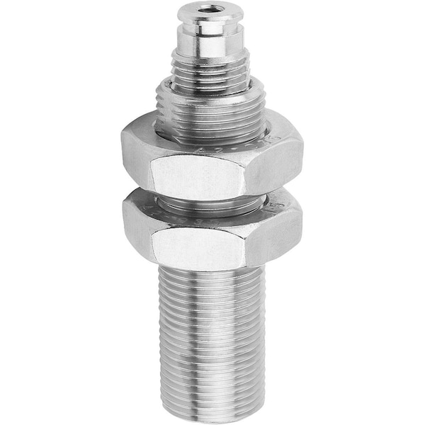 Kipp Indexing Plunger With Pneumatic Cylinder Size:3 D1=M20X1, 5, D=8, Stainless Steel Hardened,  - K1116.01308015