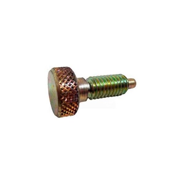 J.W. Winco Knurled Retractable Plunger Zinc Body Zinc Nose 1x4lbs Pressure 1/4-20 Thread - 3THR2