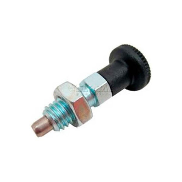 J.W. Winco J.W. Winco GN717 Indexing Plunger w/ Knob Zinc 5.0x24.0N Pressure M8x1.25 Thread 5x5mm Pin - 717-5-M8-B-ST