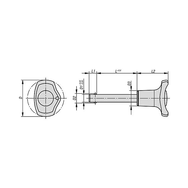 Kipp Ball Lock Pins self locking, metric - K0363.4710050