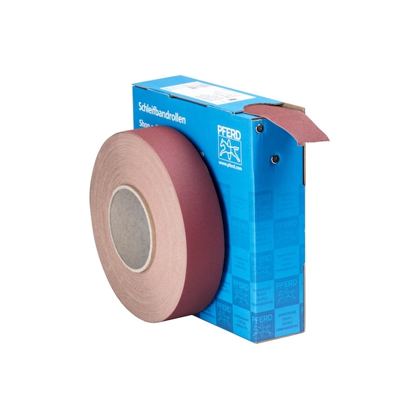 1-1/2" Rollo de Taller Pferd - Resistente de Resina/Resina - Rollo de 50 Yardas - Óxido de Aluminio - 240 Granos - 47173