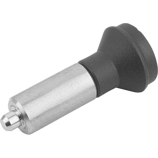 Kipp Indexing Plunger Wout Collar Size:3, D1=18, D=8, L=74, Form:L Wo. Groove, Stainless Steel Hardened,  - K0347.01308