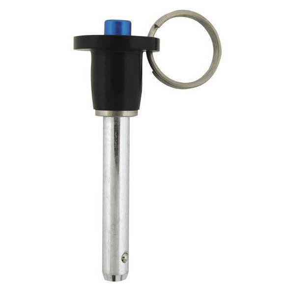 Zoro Select Ball Lock Pin, Button Handle, 4" Grip L - LBR-SS3139