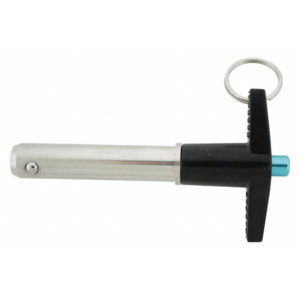 Zoro Select Ball Lock Pin, T-Handle, 1/4" Pin Dia. - LBT-111