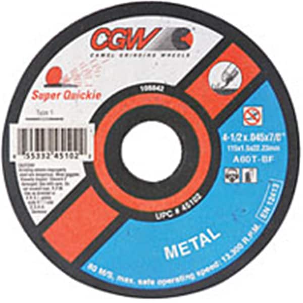 Cgw Abrasives 4 - 0.5 x 0.045 x 78 Ruedas de corte - T27 - 421-45103