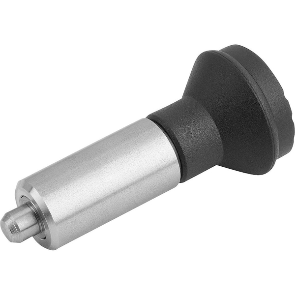 Kipp Indexing Plunger Wout Collar Size:1, D1=12, D=5, L=47, Form:L Wo. Groove, Stainless Not Hardened,  - K0347.11105