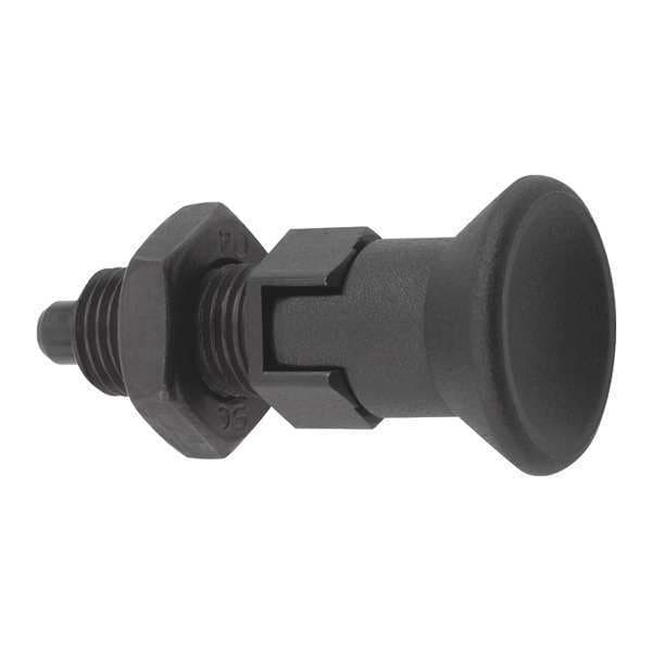 Kipp Indexing Plunger D1= 5/16-24, D=4, Style D, Lockout Type w Locknut, Steel Hardened - K0338.4004AK