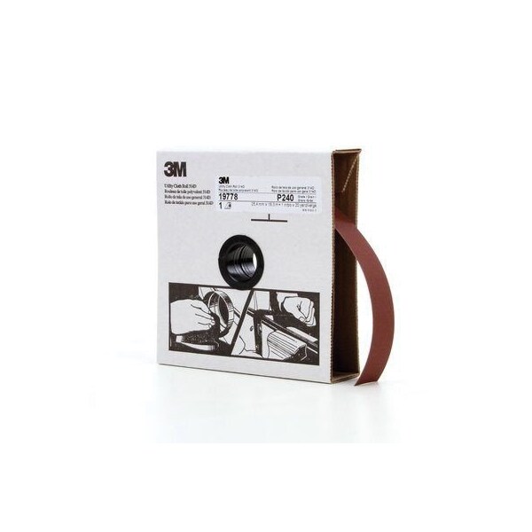 3M Rollo de Tela de Utilidad 314D, 1 pulg x 20 yd P240 J-Peso - 7000118500
