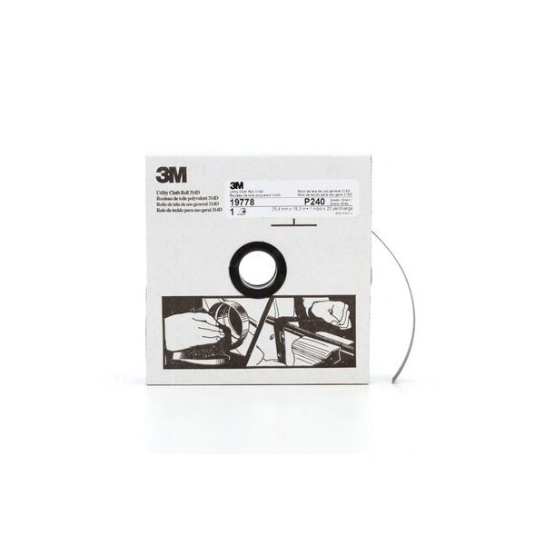3M Rollo de Tela de Utilidad 314D, 1 pulg x 20 yd P240 J-Peso - 7000118500