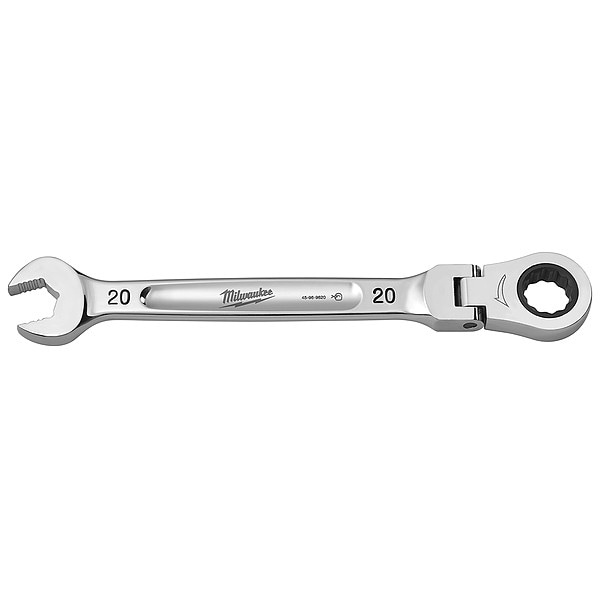 Llave combinada Milwaukee Tool de 20mm con cabezal flexible y trinquete métrica - 45-96-9620