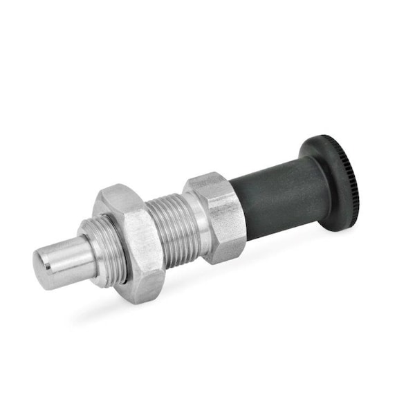 J.W. Winco GN817.2-4-6-BK-NI Indexing Plunger - 817.2-4-6-M8X1-BK-NI