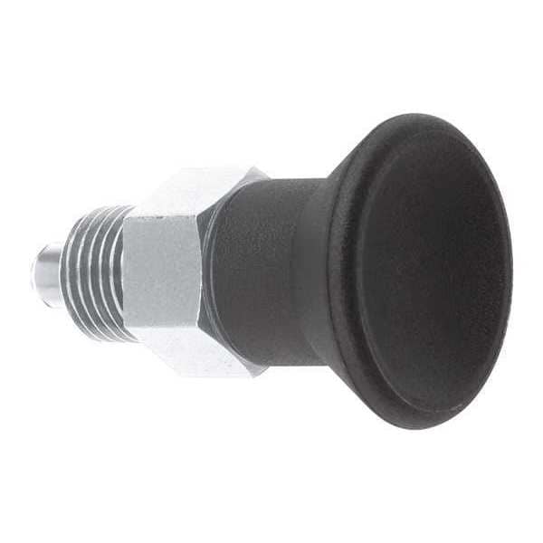Kipp Indexing Plunger, Short, Size: 4, D1= 3/4-10, D=10, Style A, Non-Lockout WO Locknut, SS - K0631.15410A7