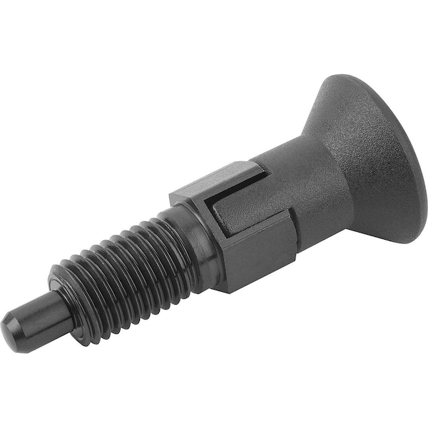 Kipp Indexing Plunger Size:3 D1=M16X1, 5, D=8, Form:C With Locking Slot Without Locknut, Steel Hardened,  - K0630.23308