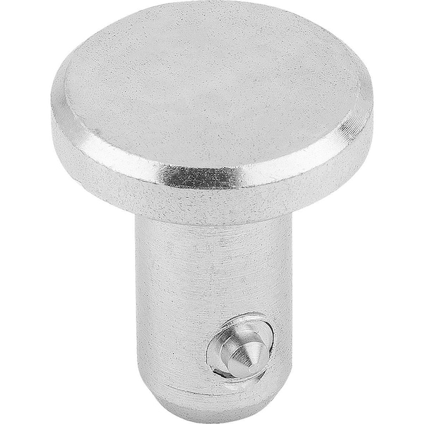 Kipp Locking Pin With Flat Head, W. Axial Lock, D1=6 L=16, Steel - K0772.1206016