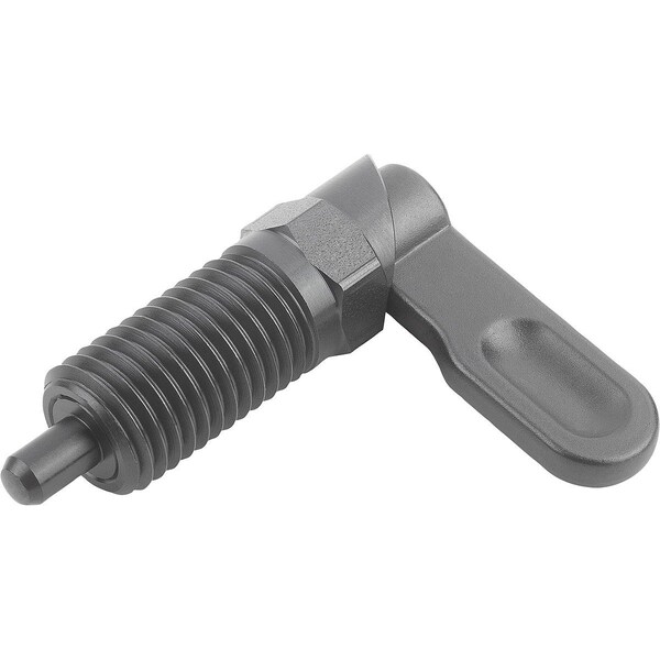 Kipp Cam-Action Indexing Plung W. Stop, Left, D=10, M16, Form:A, Steel - K1284.1041016